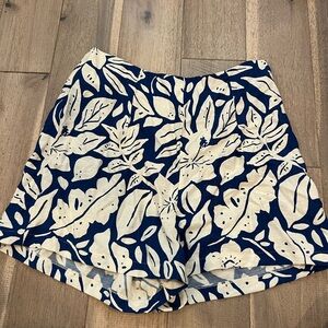 Primark Abstract Blue Floral Shorts